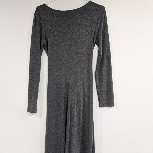 a.x.l. V-Neck Long Sleeve Jersey Dress Grey Size Small - Picture 2 of 3